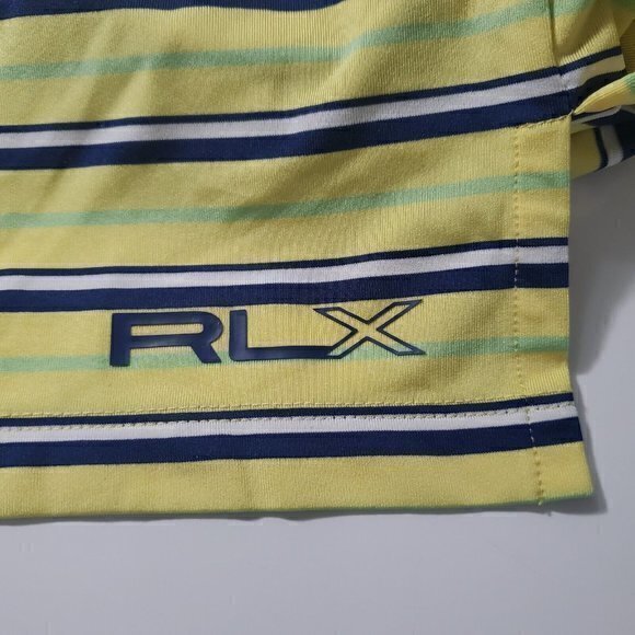 RLX Ralph Lauren Yellow, Blue Golf‎ Polo Men's Medium Short Sleeve - Picture 5 of 5